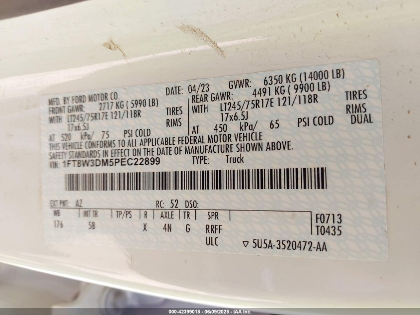 2023 Ford F-350 - 1FT8W3DM5PEC22899