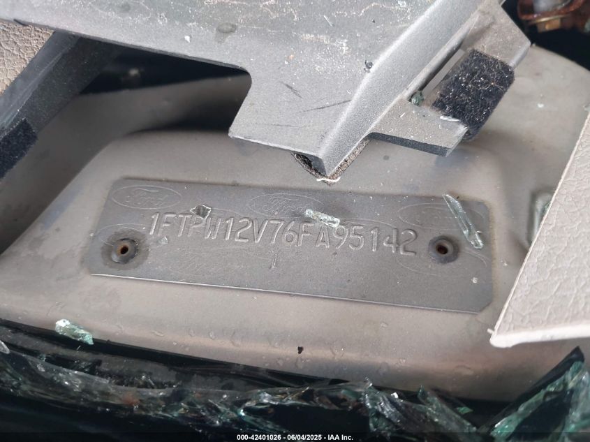 2006 Ford F-150 Lariat/Xlt VIN: 1FTPW12V76FA95142 Lot: 42401026