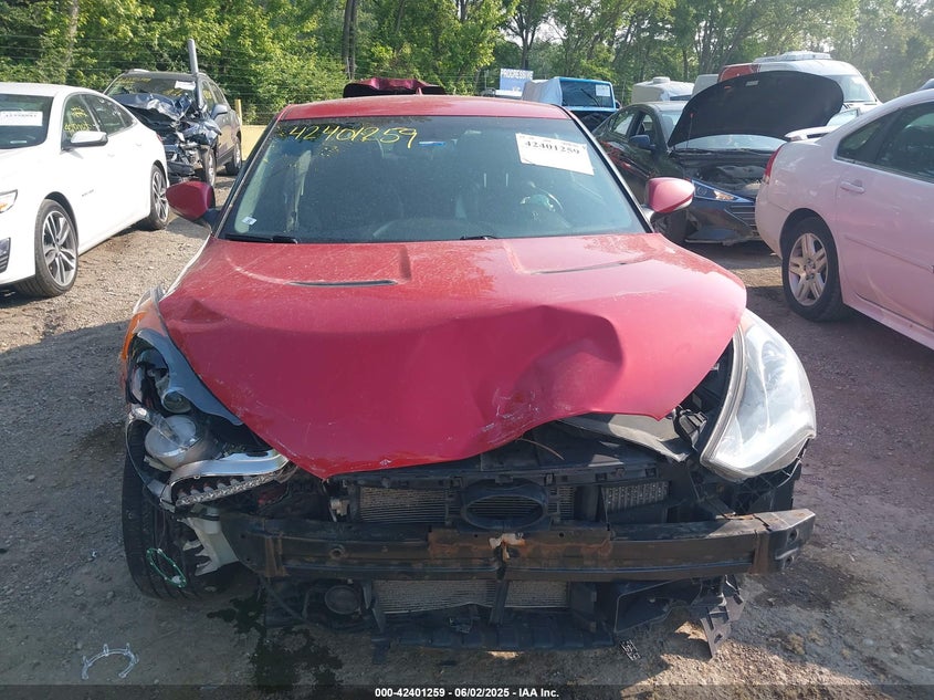 2013 HYUNDAI VELOSTER TURBO W/BLACK - KMHTC6AEXDU138141