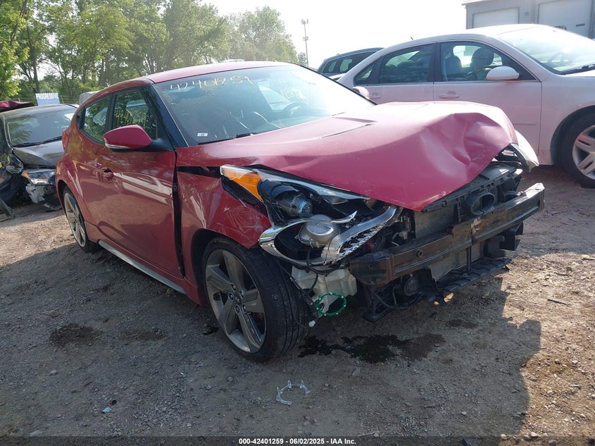 2013 HYUNDAI VELOSTER TURBO W/BLACK - KMHTC6AEXDU138141