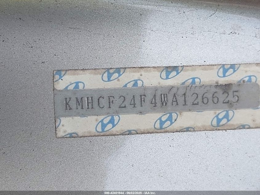 1998 Hyundai Sonata Gl VIN: KMHCF24F4WA126625 Lot: 42401944