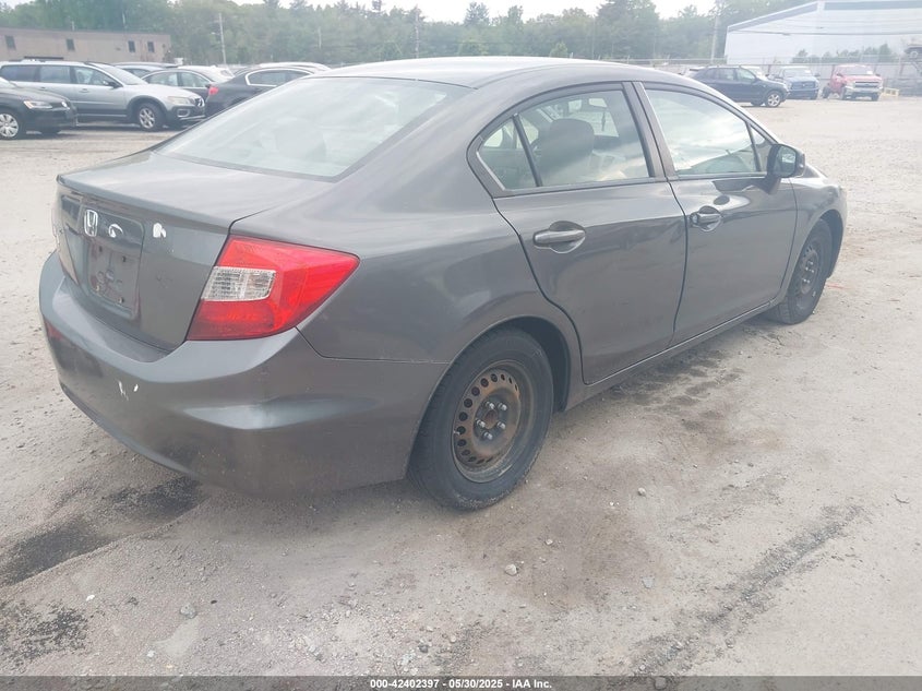 2012 HONDA CIVIC VIN: 2HGFB2F58CH590369