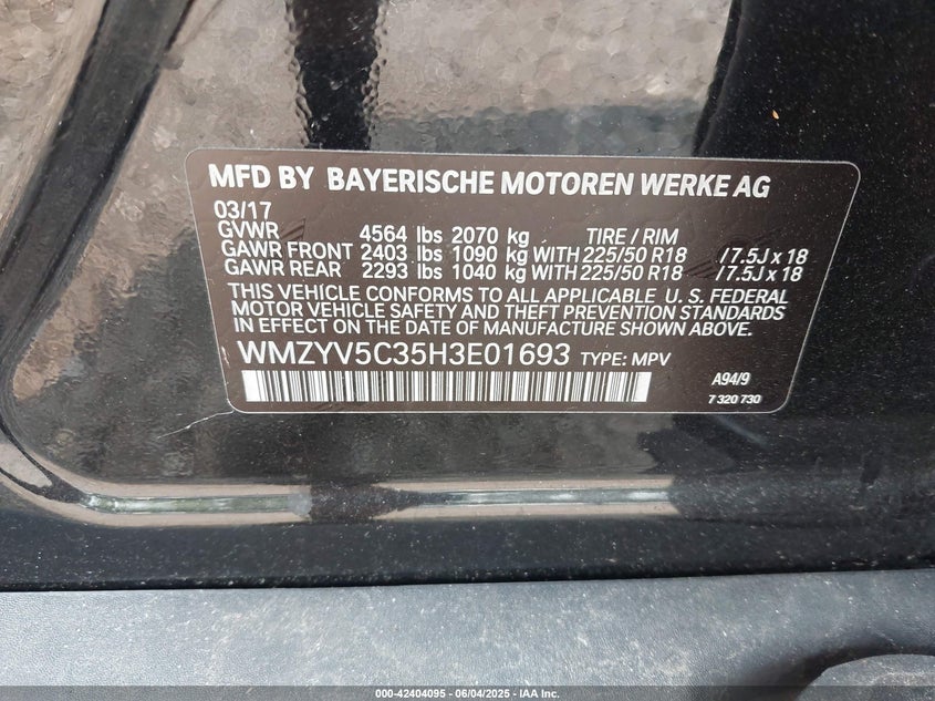 2017 MINI COUNTRYMAN COOPER - WMZYV5C35H3E01693