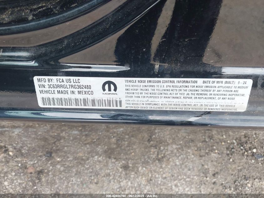 2024 Ram 3500 Tradesman 4X4 8' Box VIN: 3C63RRGL7RG362480 Lot: 42404760
