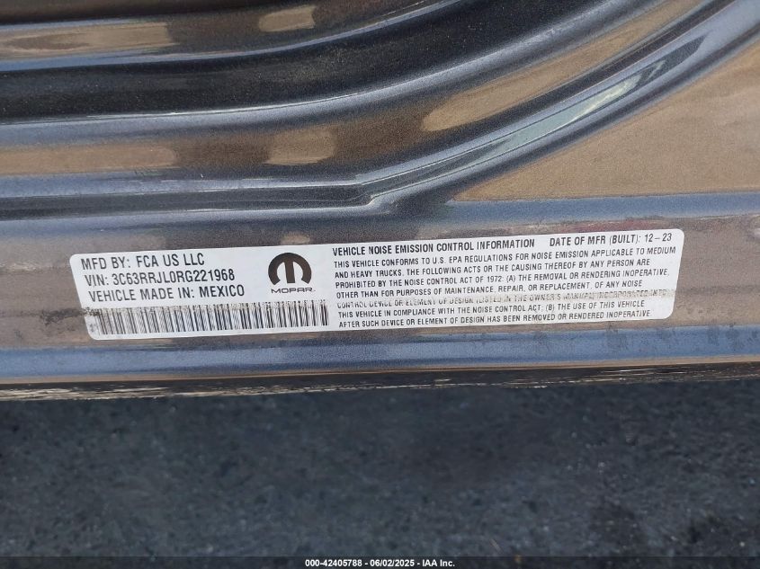 2024 Ram 3500 Laramie 4X4 8' Box VIN: 3C63RRJL0RG221968 Lot: 42405788