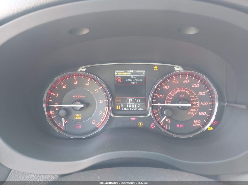 2015 SUBARU WRX VIN: JF1VA1G6XF8837454