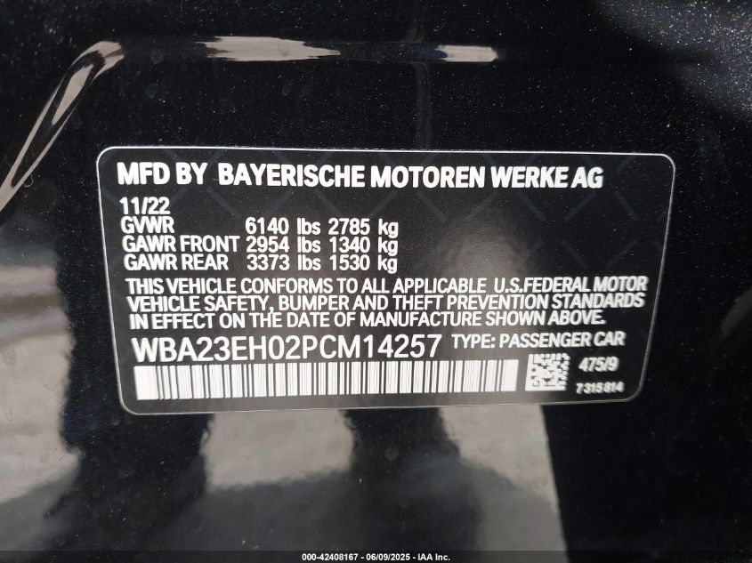 2023 BMW 7 Series - WBA23EH02PCM14257