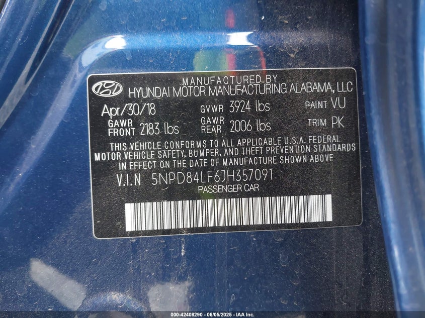 2018 HYUNDAI ELANTRA SEL - 5NPD84LF6JH357091