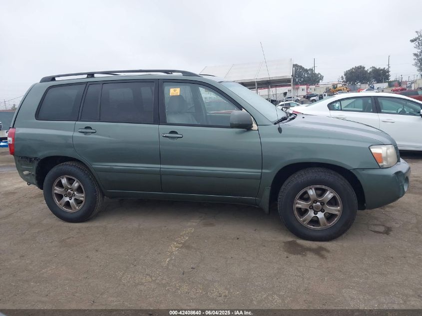 2005 Toyota Highlander V6 VIN: JTEGP21A750072541 Lot: 42408640
