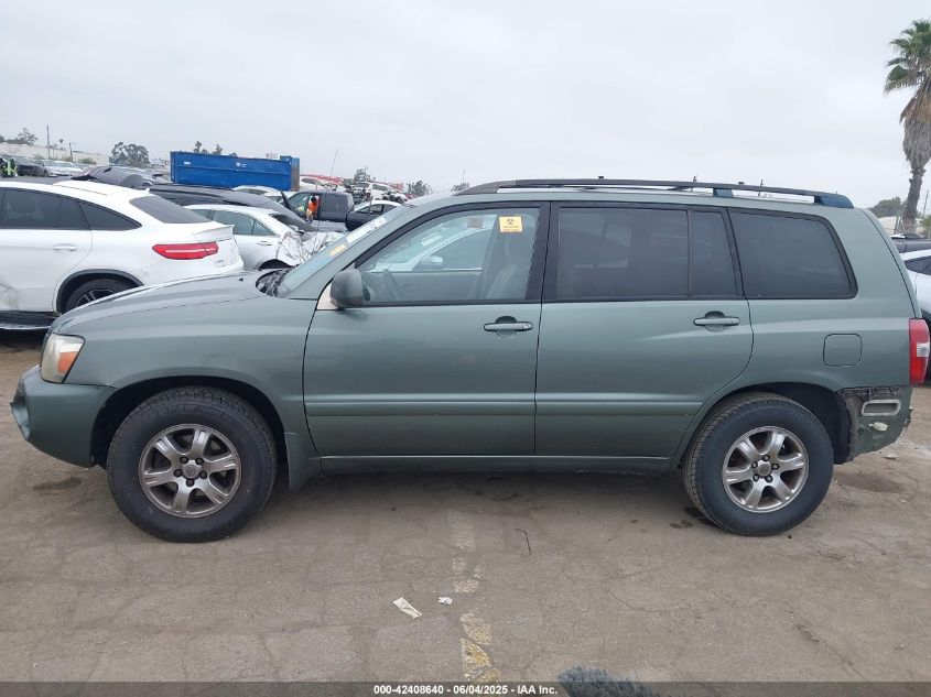 2005 Toyota Highlander V6 VIN: JTEGP21A750072541 Lot: 42408640