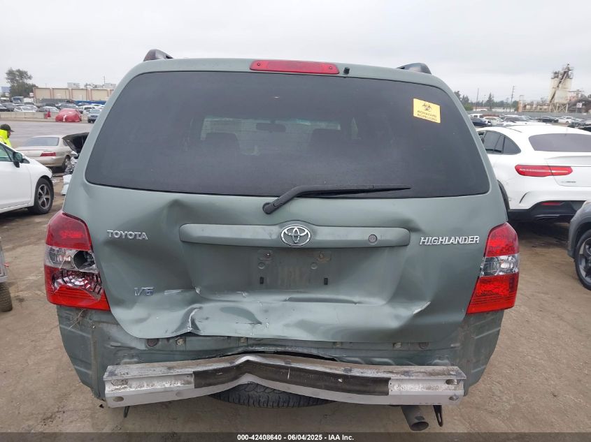 2005 Toyota Highlander V6 VIN: JTEGP21A750072541 Lot: 42408640