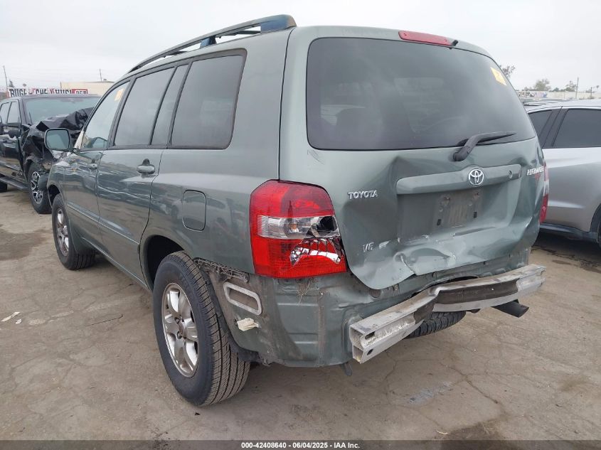 2005 Toyota Highlander V6 VIN: JTEGP21A750072541 Lot: 42408640