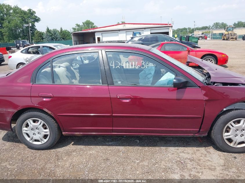 2002 Honda Civic Lx VIN: 1HGES16522L002652 Lot: 42411163