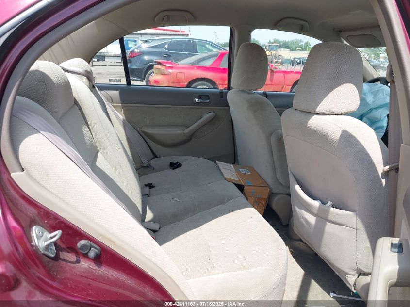 2002 Honda Civic Lx VIN: 1HGES16522L002652 Lot: 42411163