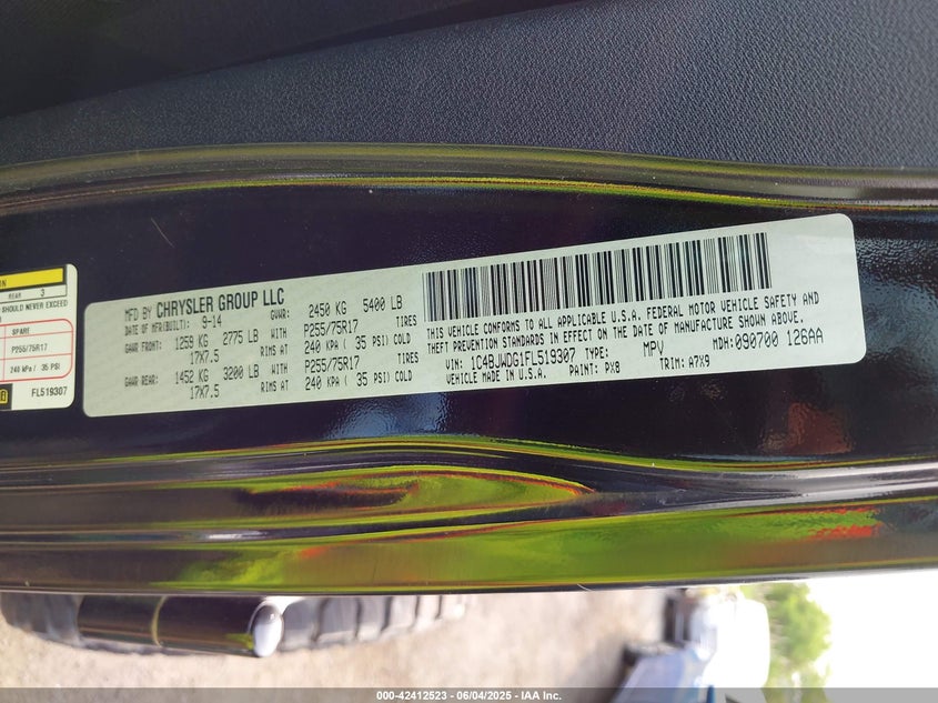 2015 JEEP WRANGLER UNLIMITED SPORT - 1C4BJWDG1FL519307