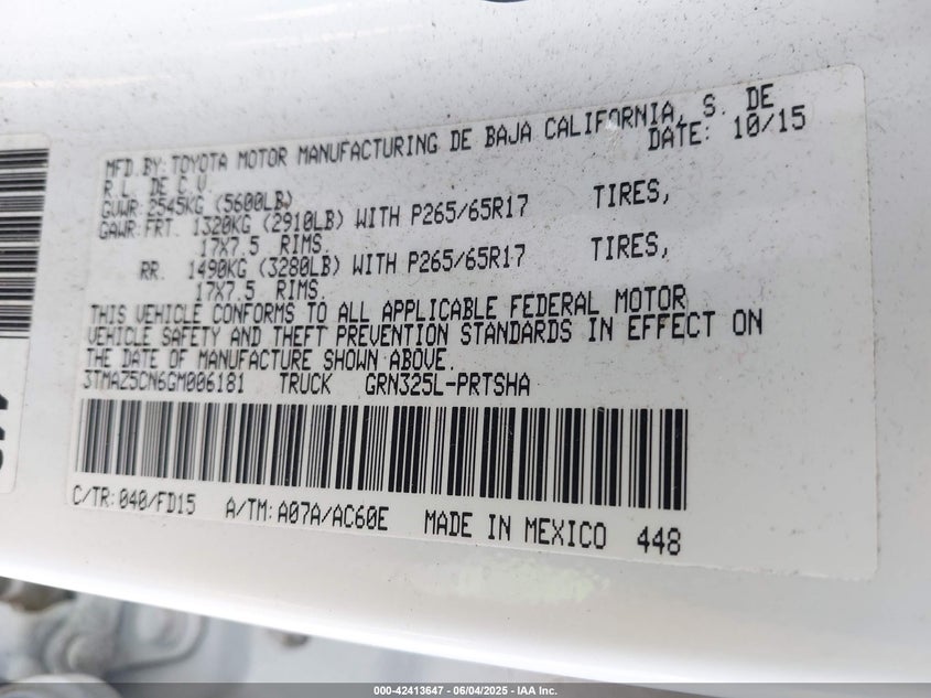 2016 TOYOTA TACOMA TRD SPORT - 3TMAZ5CN6GM006181