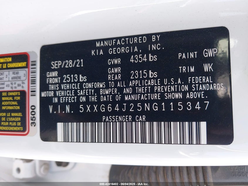 2022 KIA K5 GT-LINE - 5XXG64J25NG115347