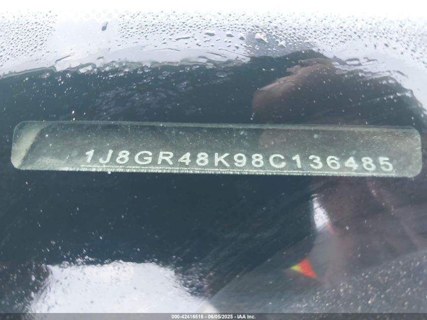2008 Jeep Grand Cherokee Laredo VIN: 1J8GR48K98K136485 Lot: 42416516