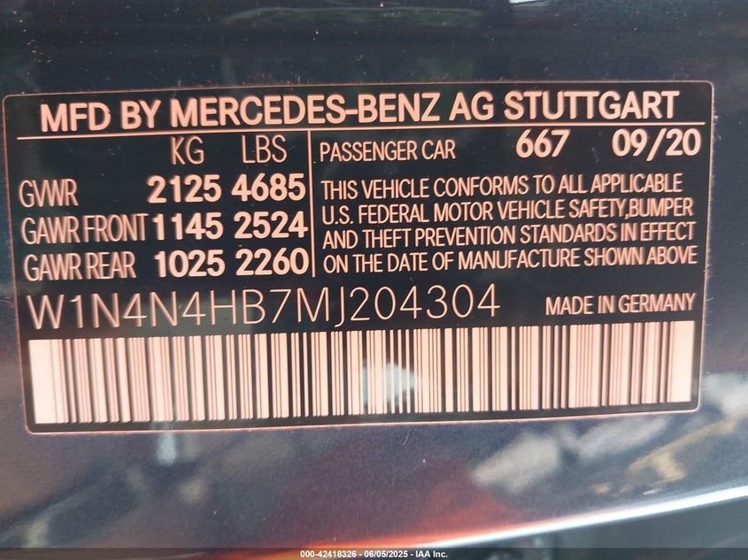 2021 MERCEDES-BENZ GLA 250 4MATIC - W1N4N4HB7MJ204304