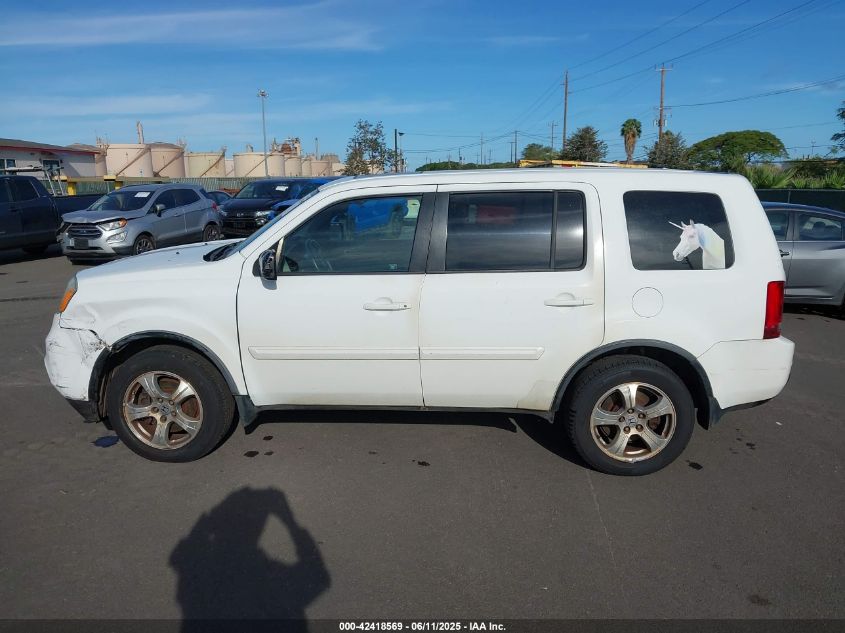 2012 Honda Pilot Ex-L VIN: 5FNYF3H58CB038651 Lot: 42418569