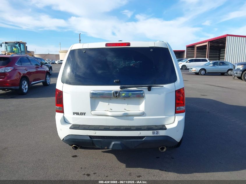 2012 Honda Pilot Ex-L VIN: 5FNYF3H58CB038651 Lot: 42418569