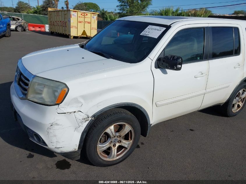 2012 Honda Pilot Ex-L VIN: 5FNYF3H58CB038651 Lot: 42418569