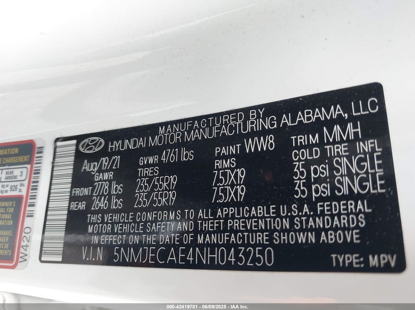 2022 HYUNDAI TUCSON LIMITED - 5NMJECAE4NH043250