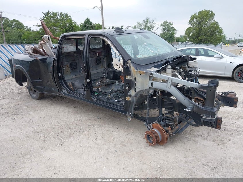 2019 Ram 3500 Longhorn 4X4 8' Box black truck diesel 3C63RRKL3KG517149 photo #1