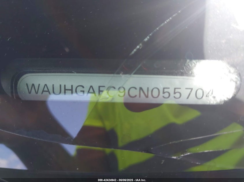 2012 AUDI A6 VIN: WAUHGAFC9CN055704