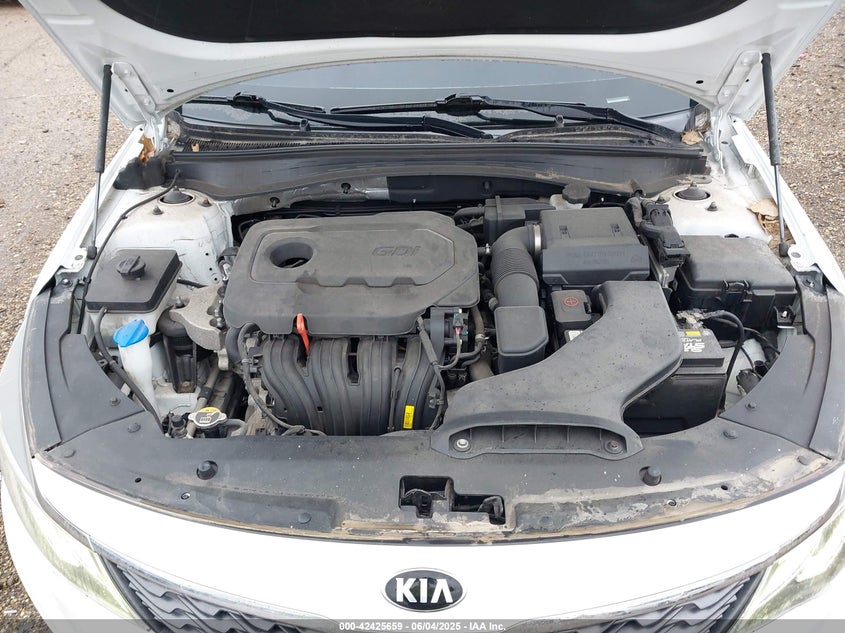 2019 Kia Optima 2.4 Lx White Lot 111042425659 Vin 5XXGT4L38KG291769