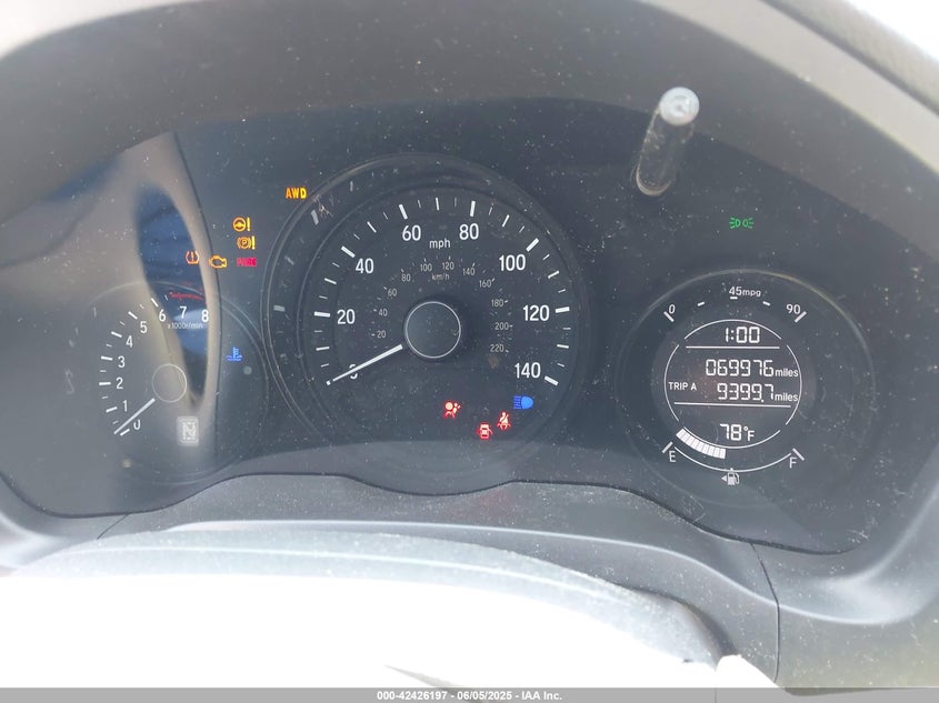 2016 HONDA HR-V VIN: 3CZRU6H37GM705716
