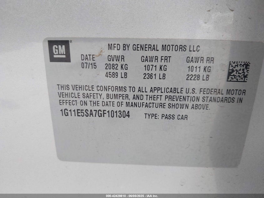 2016 CHEVROLET MALIBU LIMITED LTZ - 1G11E5SA7GF101304