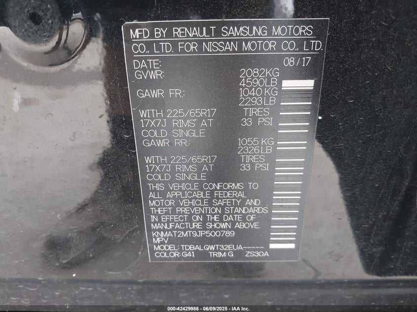 2018 NISSAN ROGUE SV - KNMAT2MT9JP500789