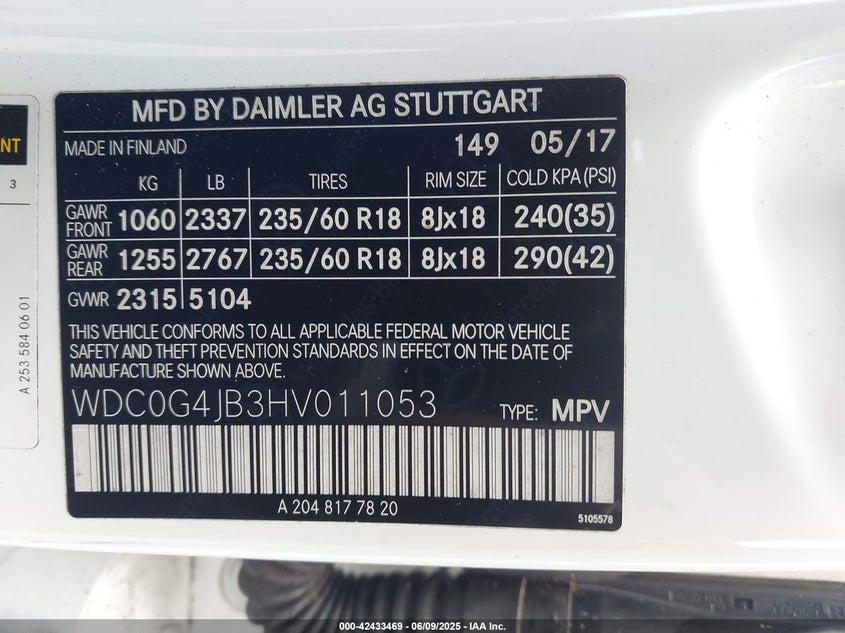 2017 MERCEDES-BENZ GLC 300 - WDC0G4JB3HV011053