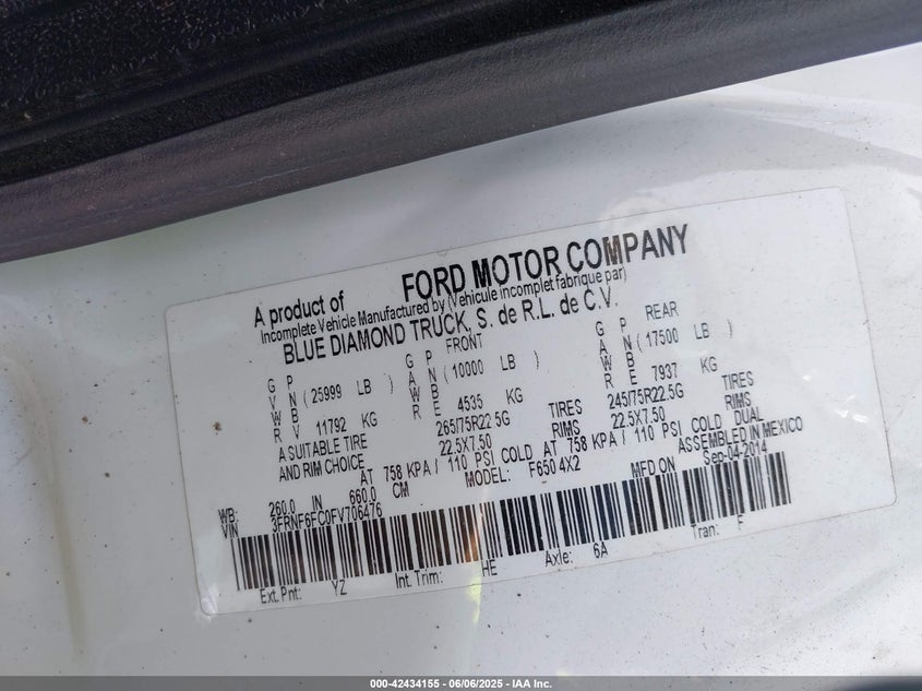 3FRNF6FC0FV706476 2015 FORD  photo no. 8