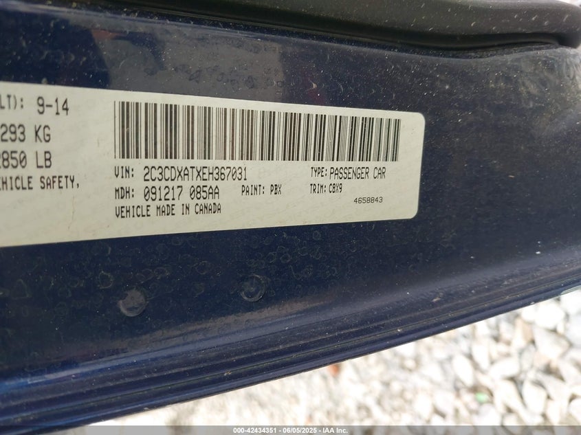 2014 DODGE CHARGER POLICE - 2C3CDXATXEH367031