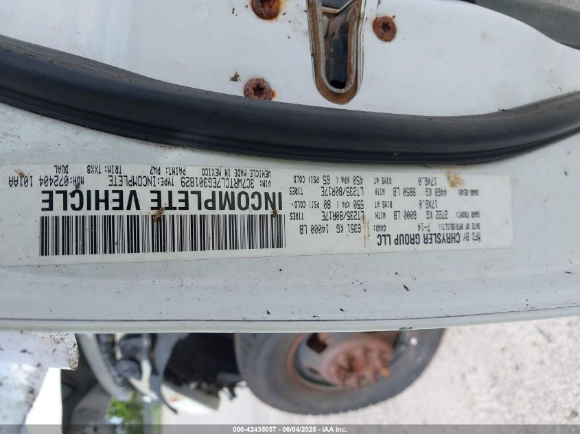 2014 Ram 3500 Chassis Tradesman/Slt/Laramie VIN: 3C7WRTCL7EG301829 Lot: 42435057