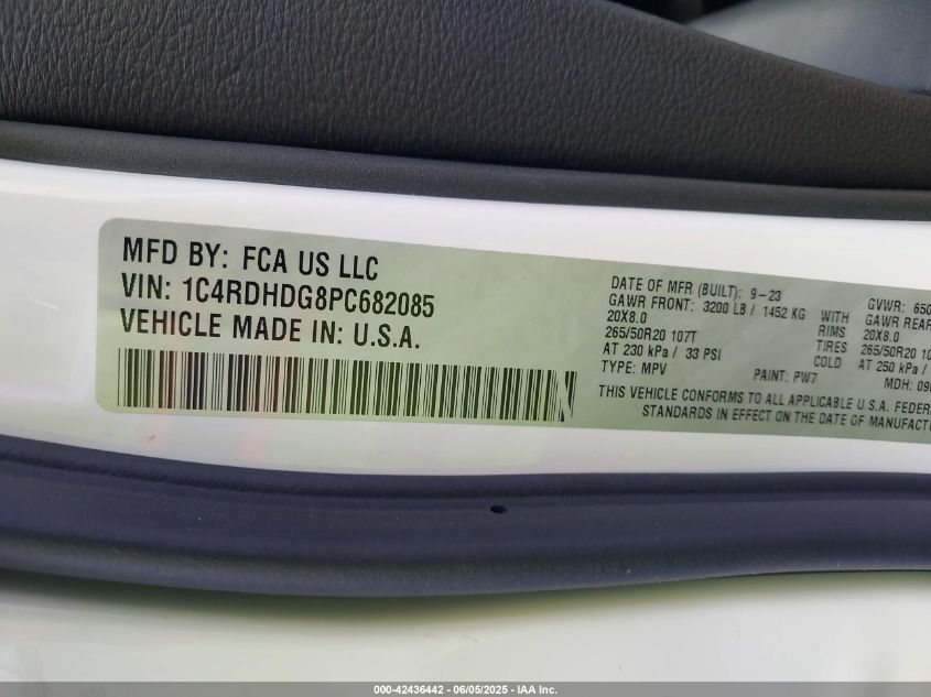 2023 Dodge Durango - 1C4RDHDG8PC682085