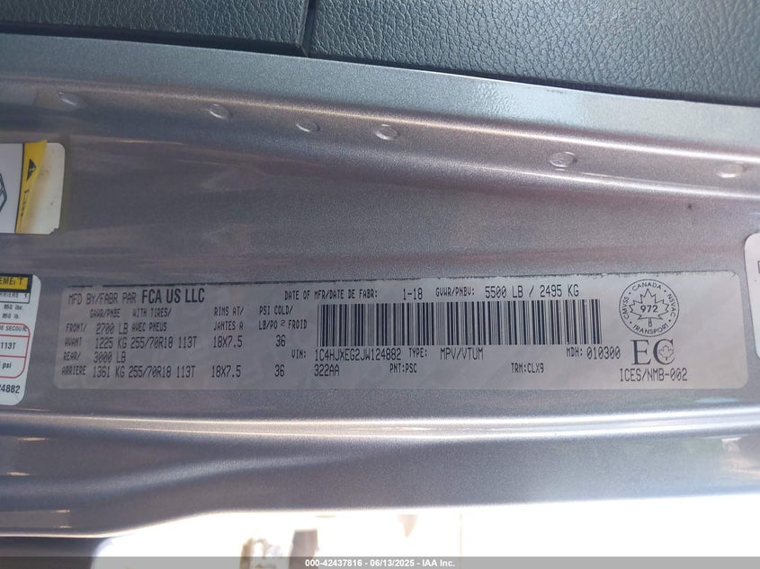 2018 JEEP WRANGLER UNLIMITED SAHARA - 1C4HJXEG2JW124882
