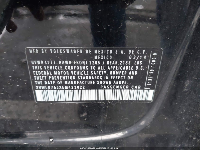 2014 VOLKSWAGEN JETTA 1.8T SEL - 3VWL07AJXEM423022