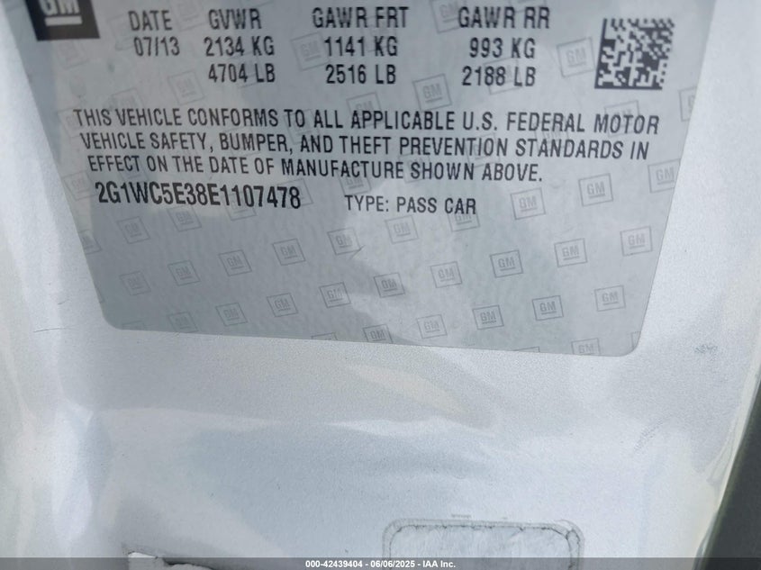 2014 CHEVROLET IMPALA LIMITED LTZ - 2G1WC5E38E1107478