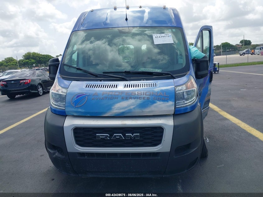 VIN 3C6LRVDG8ME523553 2021 RAM PROMASTER 2500 HIGH ROOF 159 WB