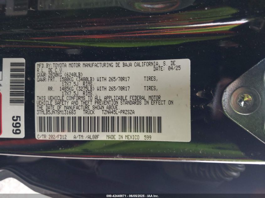 2025 Toyota Tacoma - 3TMLB5JN7SM131683