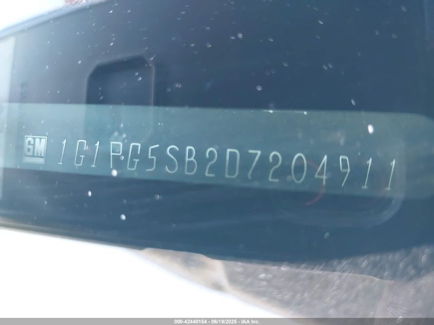 2013 Chevrolet Cruze VIN: 1G1PG5SBD27204911 Lot: 42440154