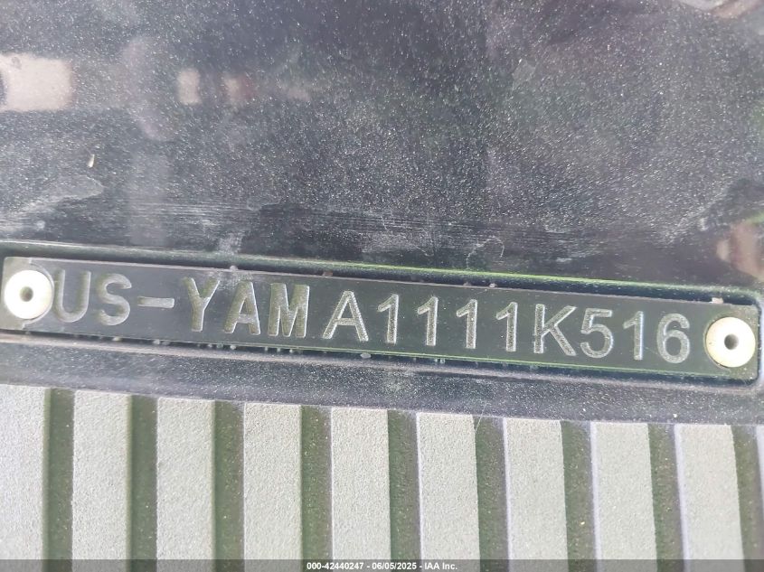 2016 Yamaha Fxho VIN: YAMA1111K516 Lot: 42440247