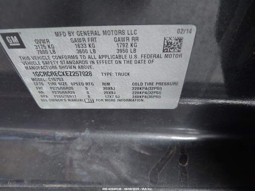 2014 CHEVROLET SILVERADO 1500 1LT - 1GCRCRECXEZ257028