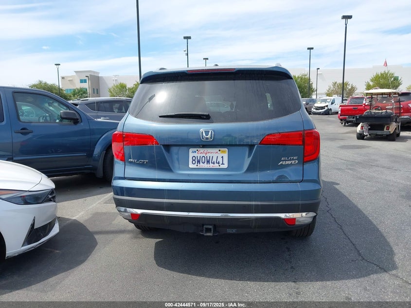 2017 Honda Pilot Elite VIN: 5FNYF6H01HB061427 Lot: 42444571