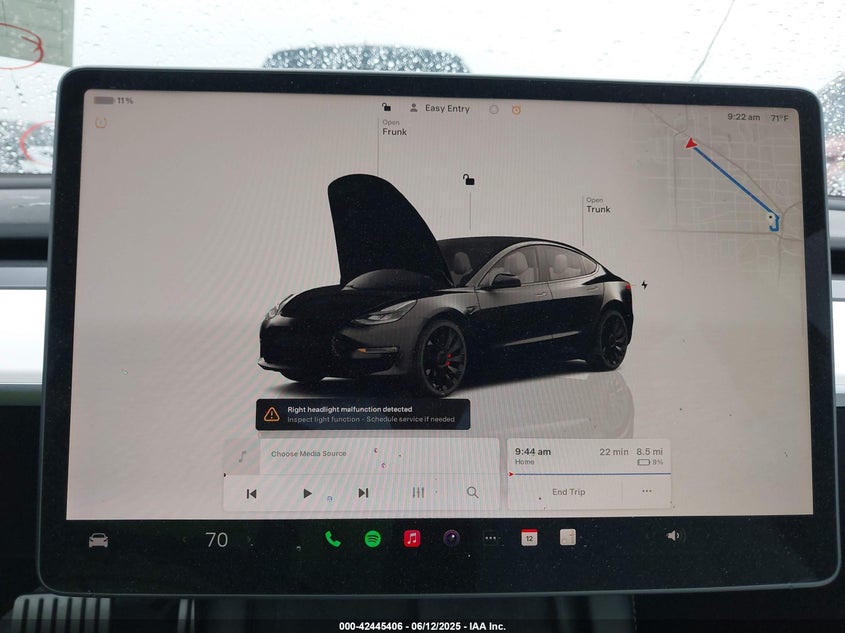 2022 Tesla Model 3 Performance Dual Motor All-Wheel Drive VIN: 5YJ3E1EC9NF354857 Lot: 42445406