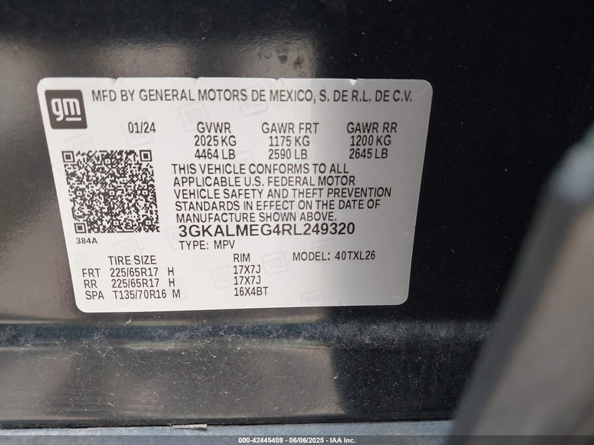 2024 GMC TERRAIN FWD SLE - 3GKALMEG4RL249320
