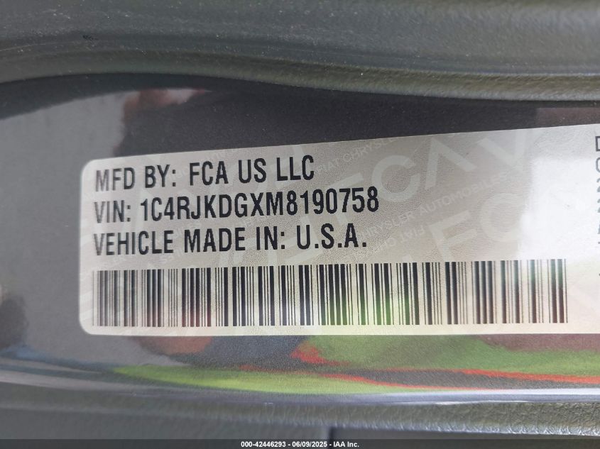 2021 JEEP GRAND CHEROKEE L OVERLAND 4X4 - 1C4RJKDGXM8190758